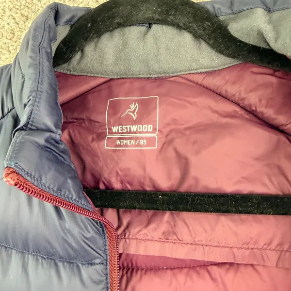 Westwood Puffer Jacket Size M Navy Blue Lightweight Minimalist Techwear Hiking - Image 5