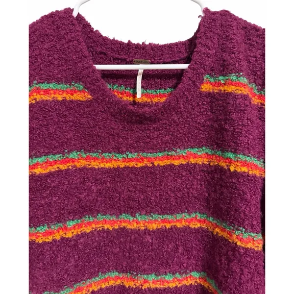 Free People Best Day Ever Striped Sweater‎ Women's Size Large - Image 3