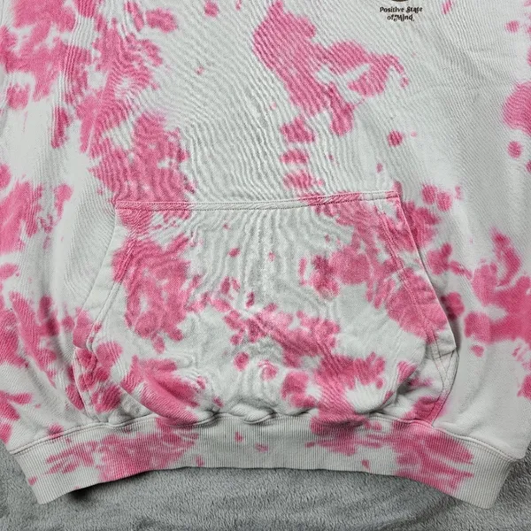 H&M Smiley Collaboration Positive Pullover Hoodie Women's Size Large Tye Dye - Image 3