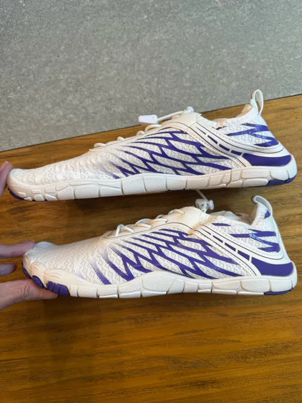 Hike Footwear HF LoraxPro Barefoot Shoes White Purple Zero Drop Wide Toe Size 10 - Image 4