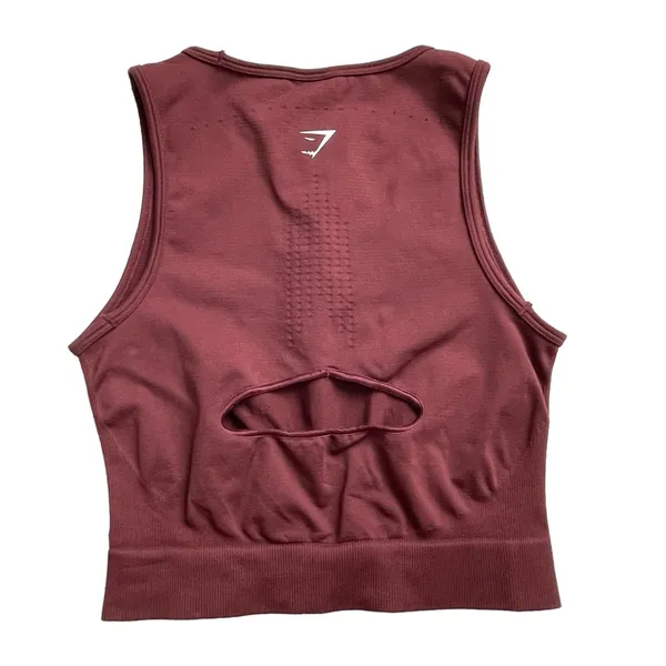 Sweat Seamless Midi Tank Maroon Women’s Size XS Athleisure Athletic - Image 4