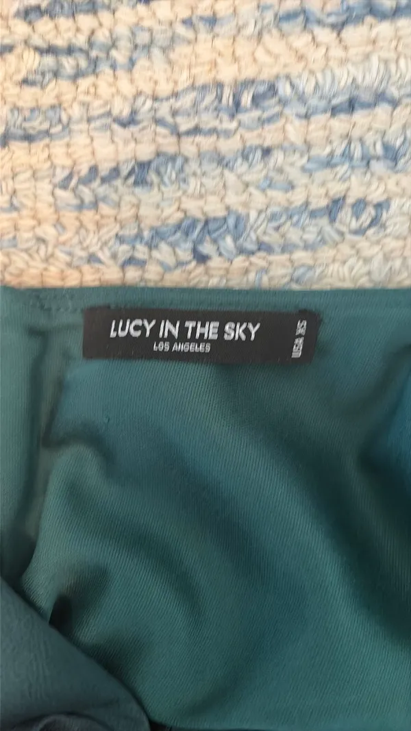 Lucy in the Sky Mini Sequin Bust Dress Size XS Emerald Green - Image 5