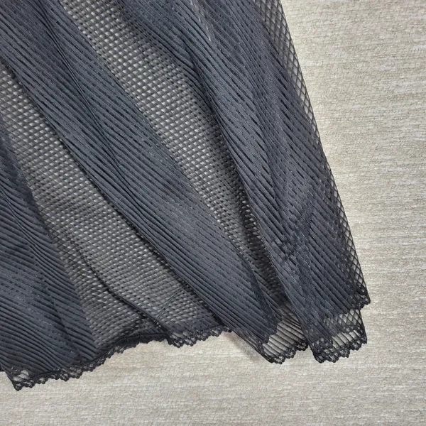 VTG E Bole Gothic Corset Lingerie Dress Small Black Sheer Mesh Maxi Grunge NEW - Image 11