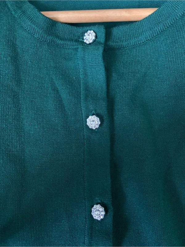 Berkley Jensen Green Rhinestone Button - Image 7
