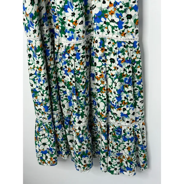 Lost + Wander Floral Smocked Midi Dress XS/S Estimated Boho Cottagecore - Image 5