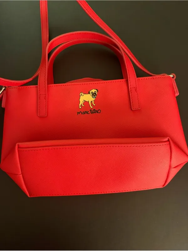 Marc Tetro Red Pug Crossbody Purse - Image 3