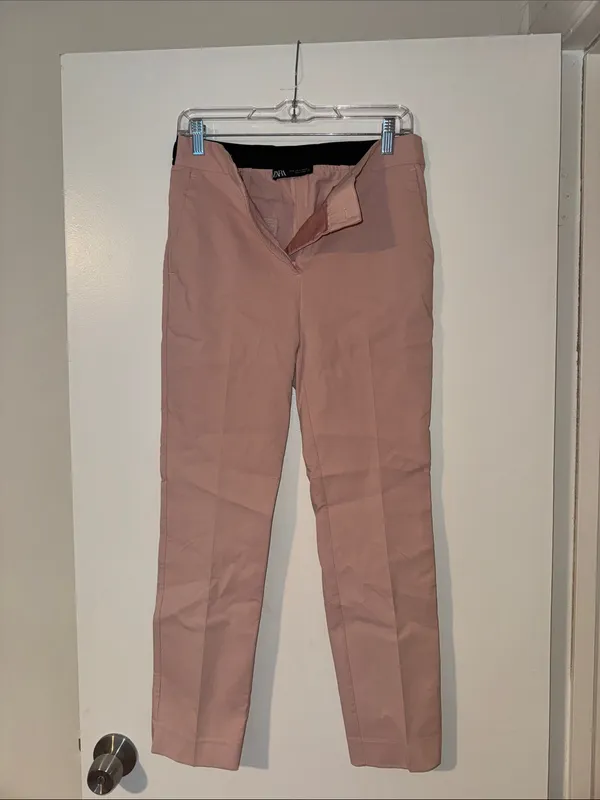 Zara Women’s Classic Slim Pants in Dusty Rose Size Medium - Image 2