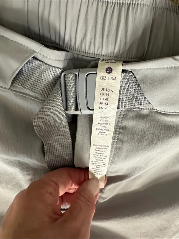 CRZ YOGA Light Gray Cargo Pants - Image 3