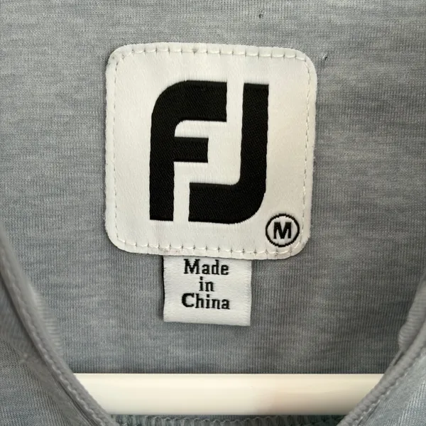 FootJoy Womens Gray Green Striped Sleeveless Quarter‎ Zip Golf Polo Shirt Size M - Image 3