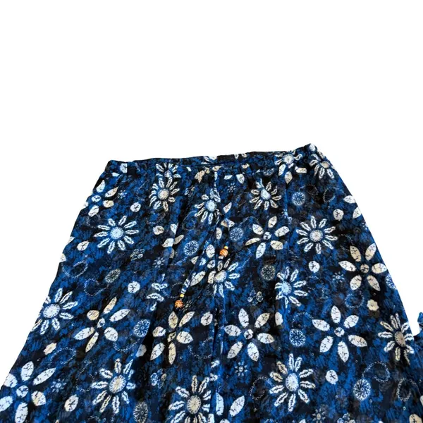 Bleu Rod Beattie Split Leg Swimsuit Coverup Pants Sheer Beach Floral Ruffle Med - Image 3
