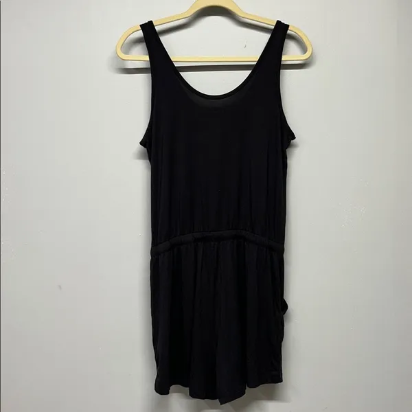 Tommy John Black Lounge Romper Sleeveless Drawstring Soft Modal Size Small - Image 5