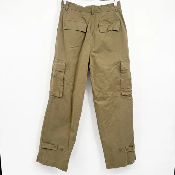 Incu Womens Olive Green Pleated Utilitarian Gorpcore Outdoor Cargo Pants Size 8 - Image 7