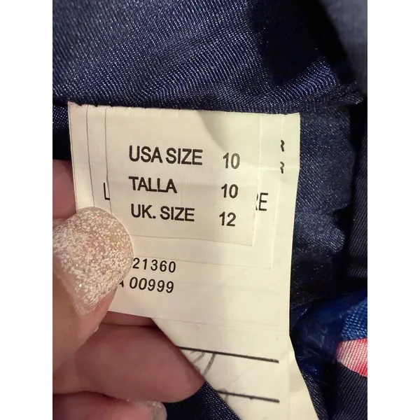 Morilee prom dress Floral navy blue strapless mini dress With Sequin Accents 10 - Image 10