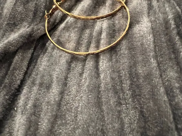 Elegant Gold Hoop Earrings - Image 2