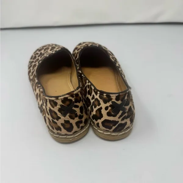 Charix Leopard Slip Ons 38 Brown Size 8 - Image 5