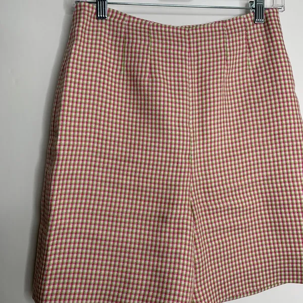 Alexa Chung High Waisted Plaid Womens Long Shorts US 6 - Image 5