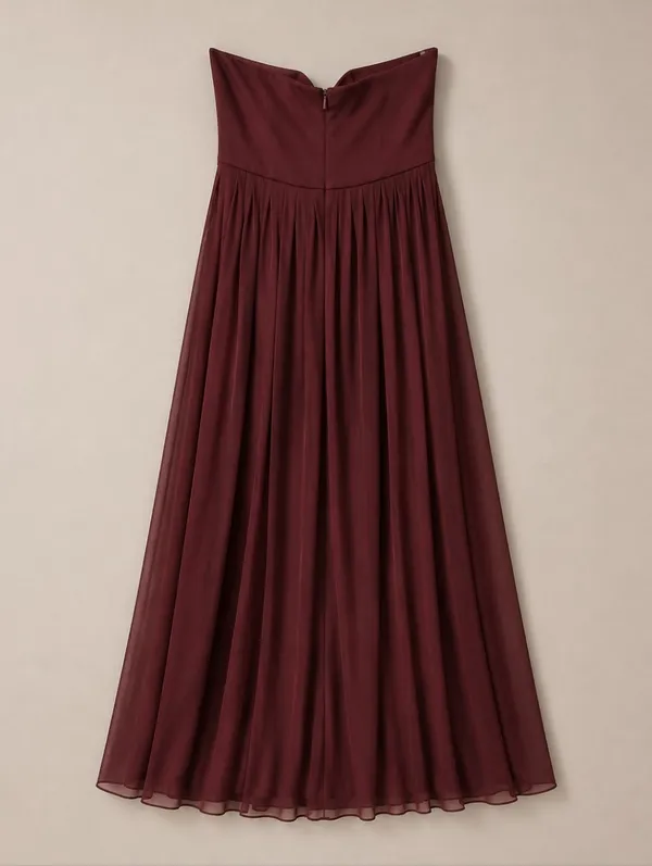 Bridesmaid Dress Cabernet Red Size 8 Multiway Formal Chiffon Gown Romantic Wine - Image 3