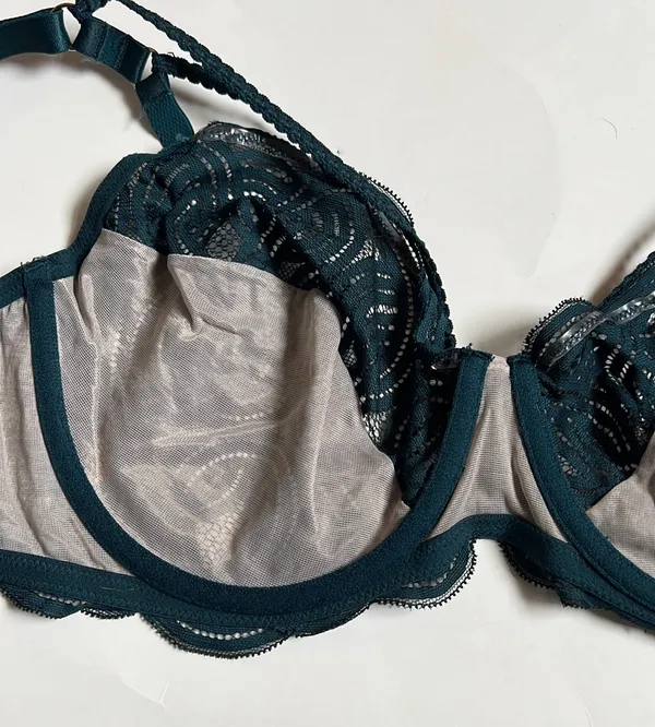 Rougegorge BlueGreen Sexy Lace Underwire Bra. Size FR 95E/ EUR 80E / US 36D - Image 5