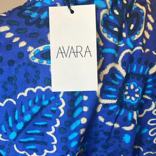 Avara Sloane Bright Blue Dress Flutter Sleeve Drawstring Cinched Waist Mini New - Image 10