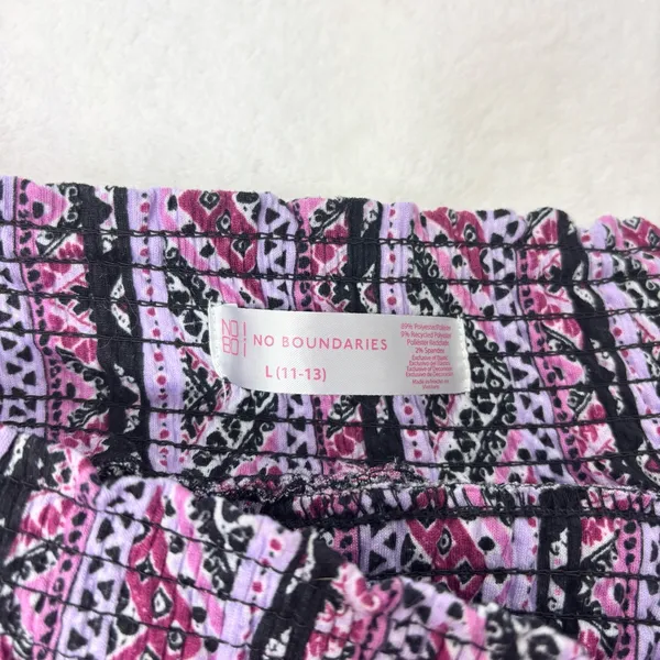 No Boundaries High Waist Patterned Shorts‎ - Pink and Black Ruffle hem Size L - Image 10