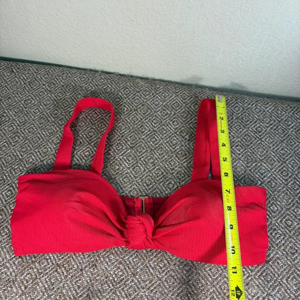 Beach Riot Sophia Knot Front Top Red 14”Laying Fat Across Beach Vacation Sexy - Image 10