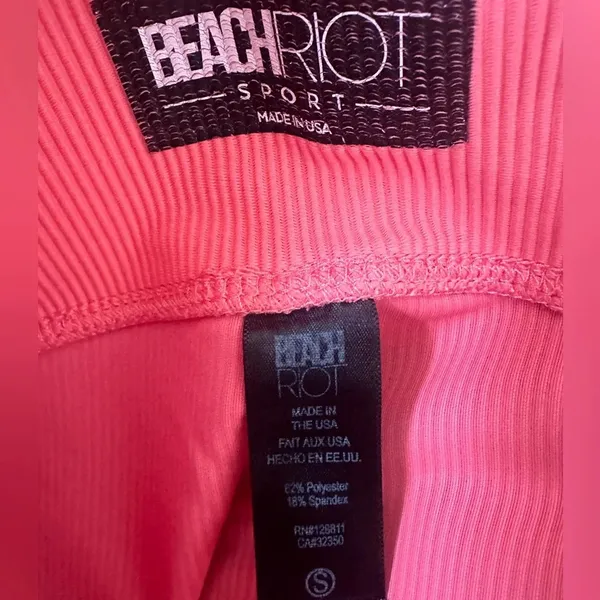 Beach Riot X Revolve Ayla Ribbed Coral Leggings - Image 5