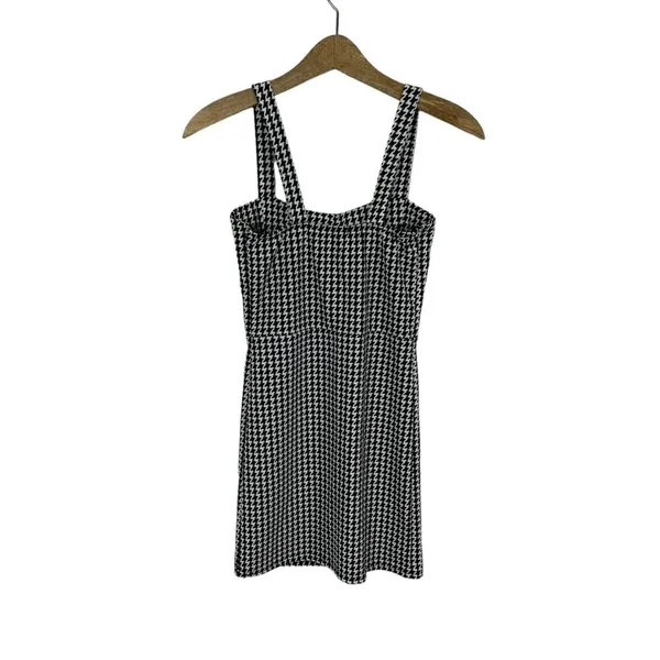 Boohoo Dress 6 Black White‎ Check NWT Square Neck Trendy Sleeveless - Image 4