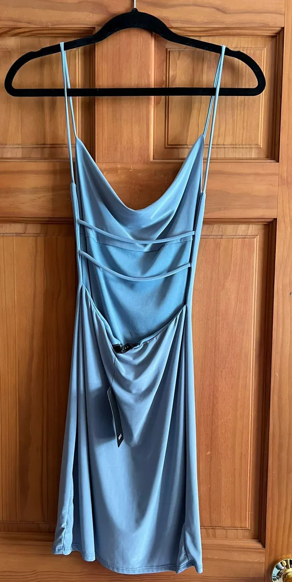 Princess Polly 21 Saints Cowl Neck Fitted Backless Dress - Image 3
