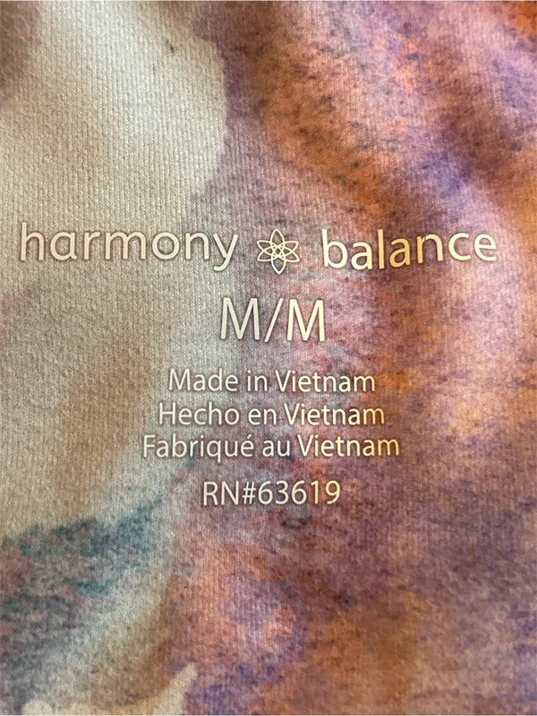 Harmony & Balance Watercolor Sports Bra & Leggings Set M - Image 4