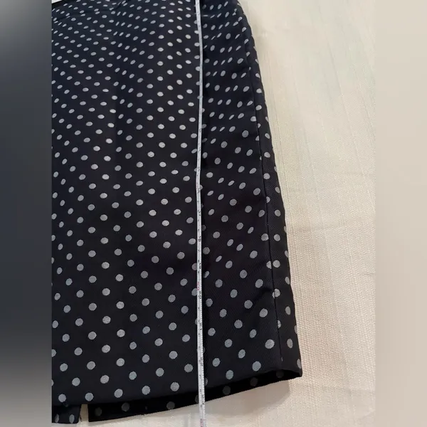 Ann Taylor women’s Size 4 Navy Polka Dot Skirt A-Line Lined Career Classic(A490) - Image 7