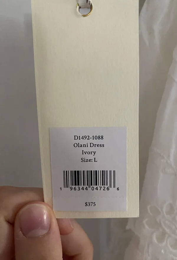 Love Shack Fancy OLANI DRESS IVORY - Image 3