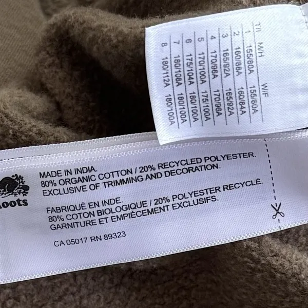 Roots Brown Hoodie Comfort Outdoors Canadian‎ Athleisure Capsule Unisex XL - Image 11