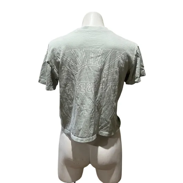 Madewell x Free & Easy Women's Crop T-Shirt Green Size S Graphic Back - Image 5