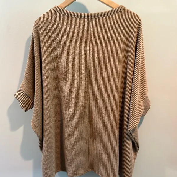Andree by Unit‎ M/L Mocha Oversized Ribbed Dolman Tunic - Image 5