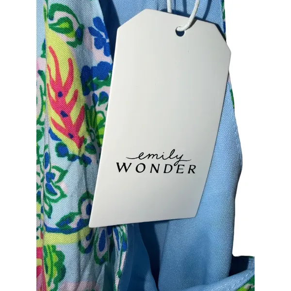 Emily Wonder 1X NWT Floral‎ Paisley Swing Dress Tie Neck Sleeveless Resort NWT - Image 6