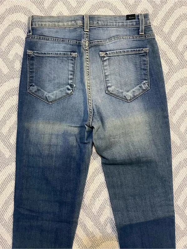 KANCAN High Rise Non-Distressed Skinny Fit Blue Denim Jeans 27 - Image 5