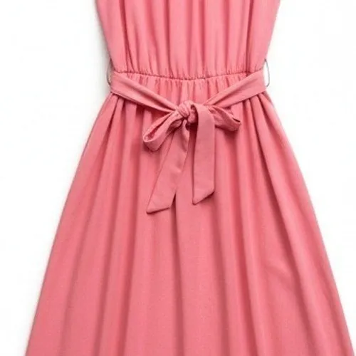Unbranded Womens Maxi Dress Size 6 Pink Embellished Waist Sleeveless Sundress - Image 6
