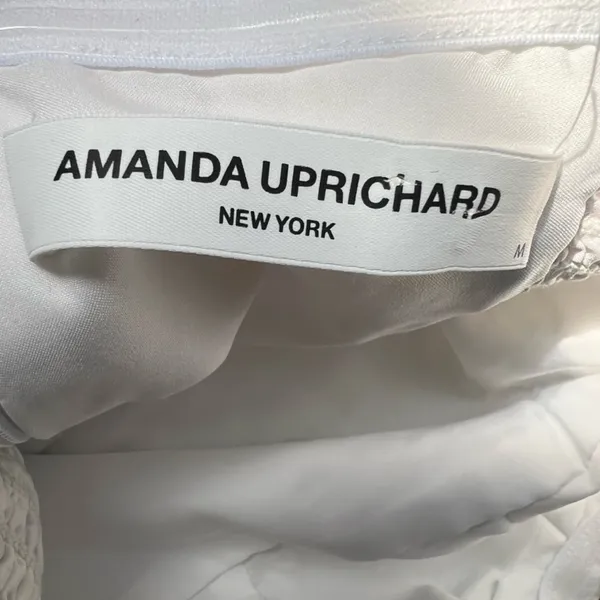 Amanda Uprichard Eden Strapless White Floral Gown Elegant Cocktail Party Dress M - Image 8
