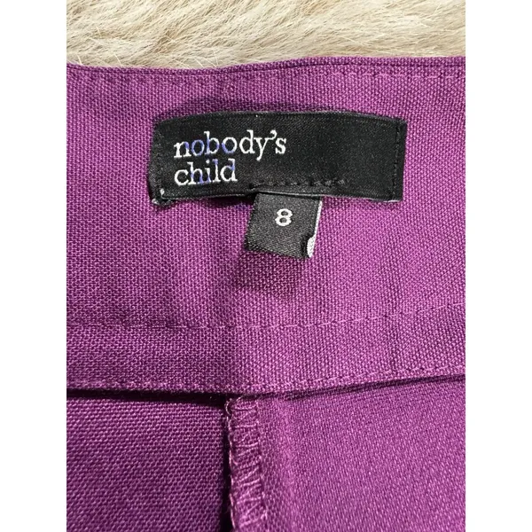 Nobody's Child Purple Womens Trousers Pants Sz 4 Wide Leg High Rise - Image 8