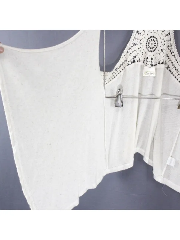 Pretty Good Boho Crochet Sweater Vest – Medium - Image 5