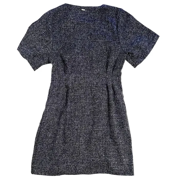 Thrills Denim Plaid Co Chrissy Mini V Neck Dress Womens Small Button Office Chic - Image 3