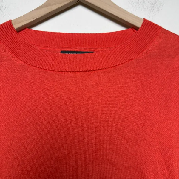 Banana Republic Women Silk Cashmere Sweater XL Red Crewneck Luxury Lightweight - Image 4