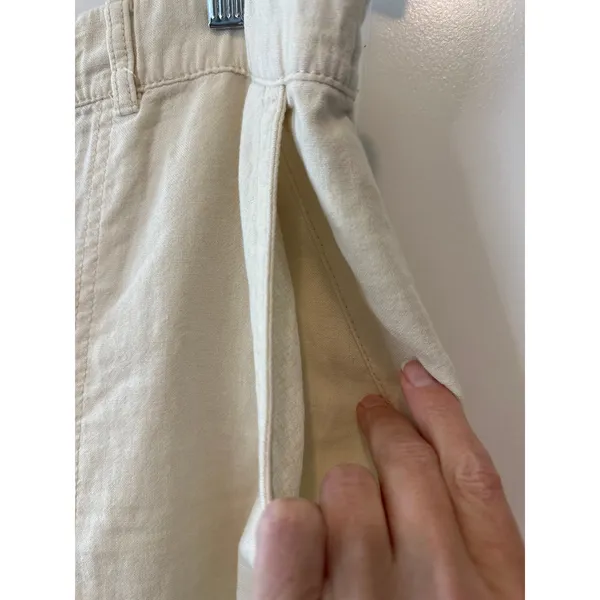 Anthropologie Pilcro Linen Cargo Pants Ivory Wide Leg NWT XL - Image 10