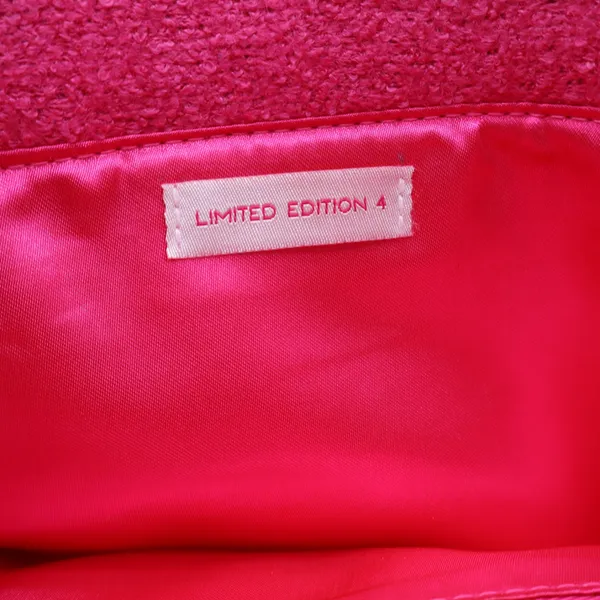 Bath & Body Works Goldie Pink Boucle Tote Bag Limited Edition Chain Strap Bow - Image 5