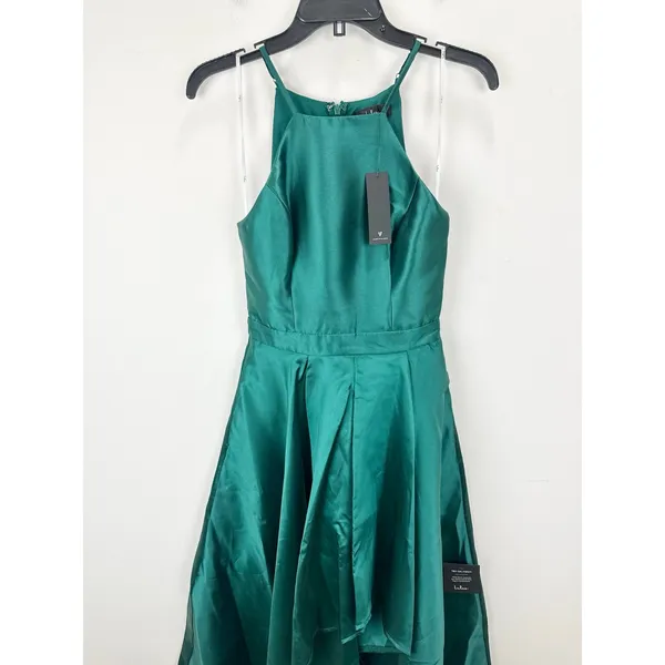 Lulus Broadway Show Emerald Green High-Low Gown Formal Glam Party XS NWT - Image 6