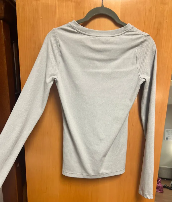 UPTEMPO TOP Ribbed Henley Gray - Image 2