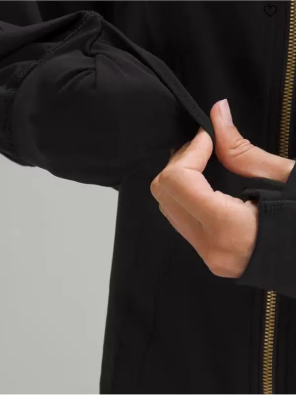 Lululemon Define Relaxed Fit Luon Full Zip Jacket Black Gold Size 10 NWT - Image 5