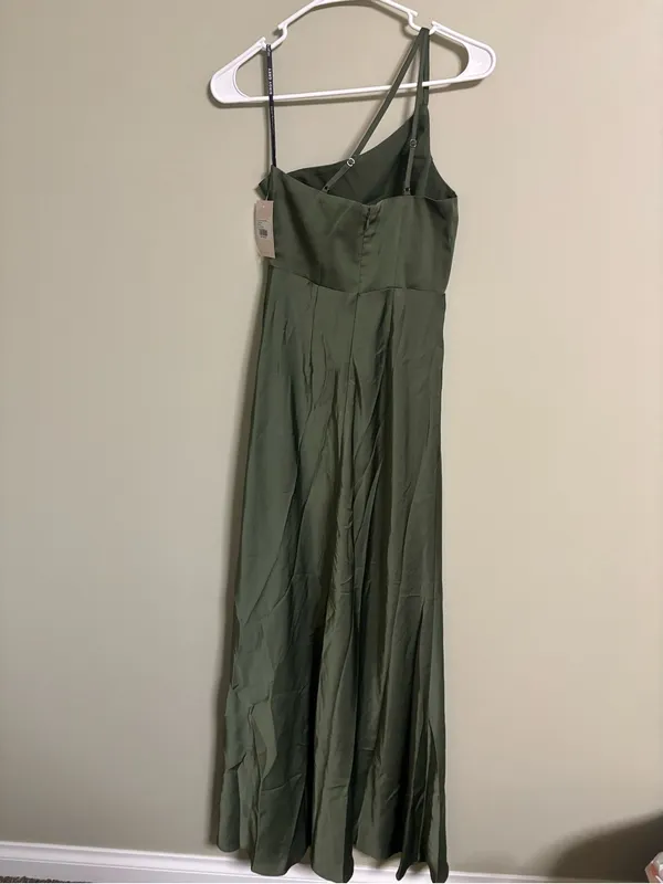 Birdy Grey Kenzie Matte Bridesmaid Dress Size XS Olive Green New Maxi Formal - Image 3