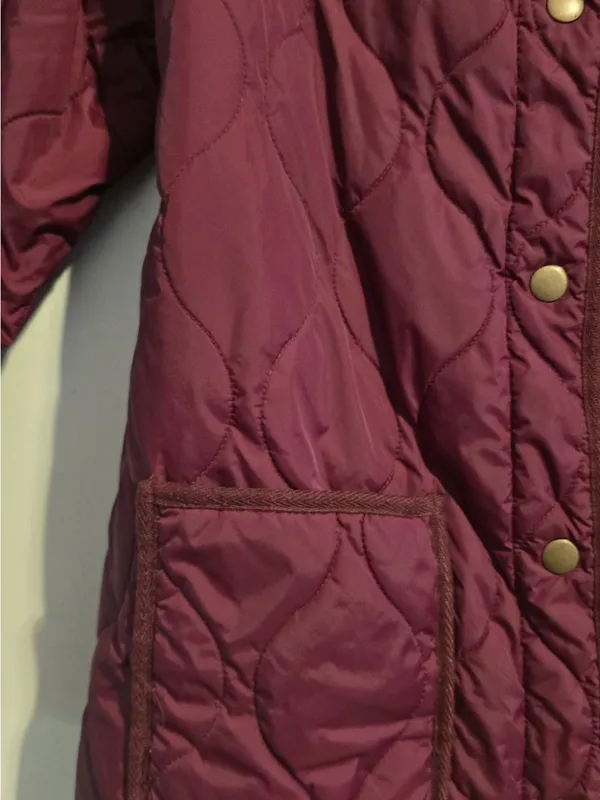 St. John's Bay Quilted Wine-Red Puffer Jacket - Image 8