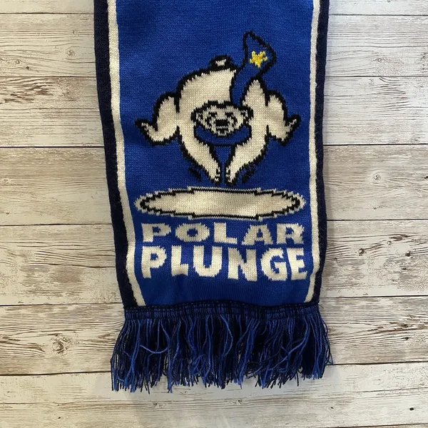 Tennessee Special Olympics Scarf Freeze For A Reason Blue White Knit Polar Bear‎ - Image 5